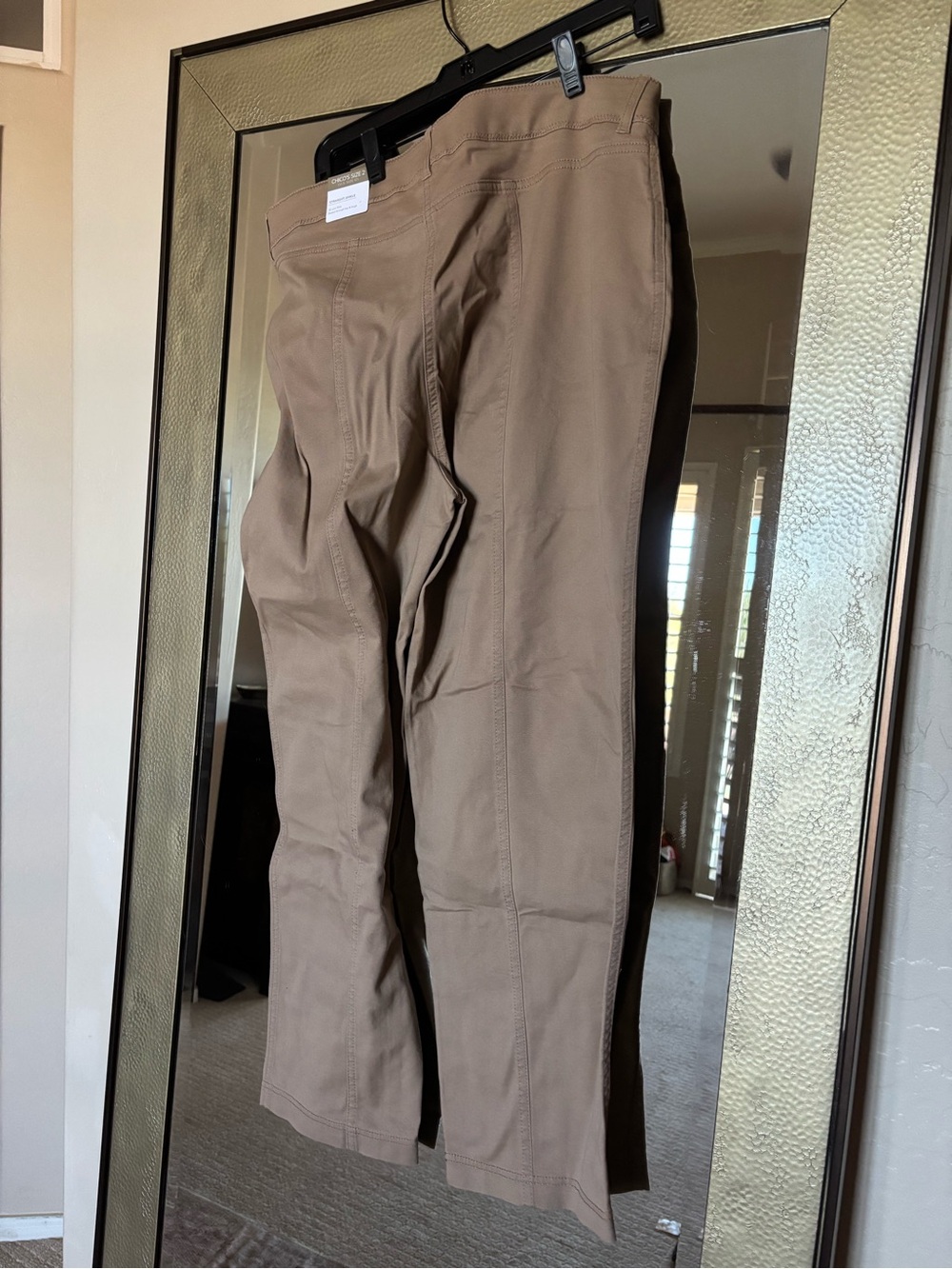 Chico's Straight Ankle Pants in Khaki - Picture 3 of 3